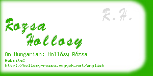 rozsa hollosy business card